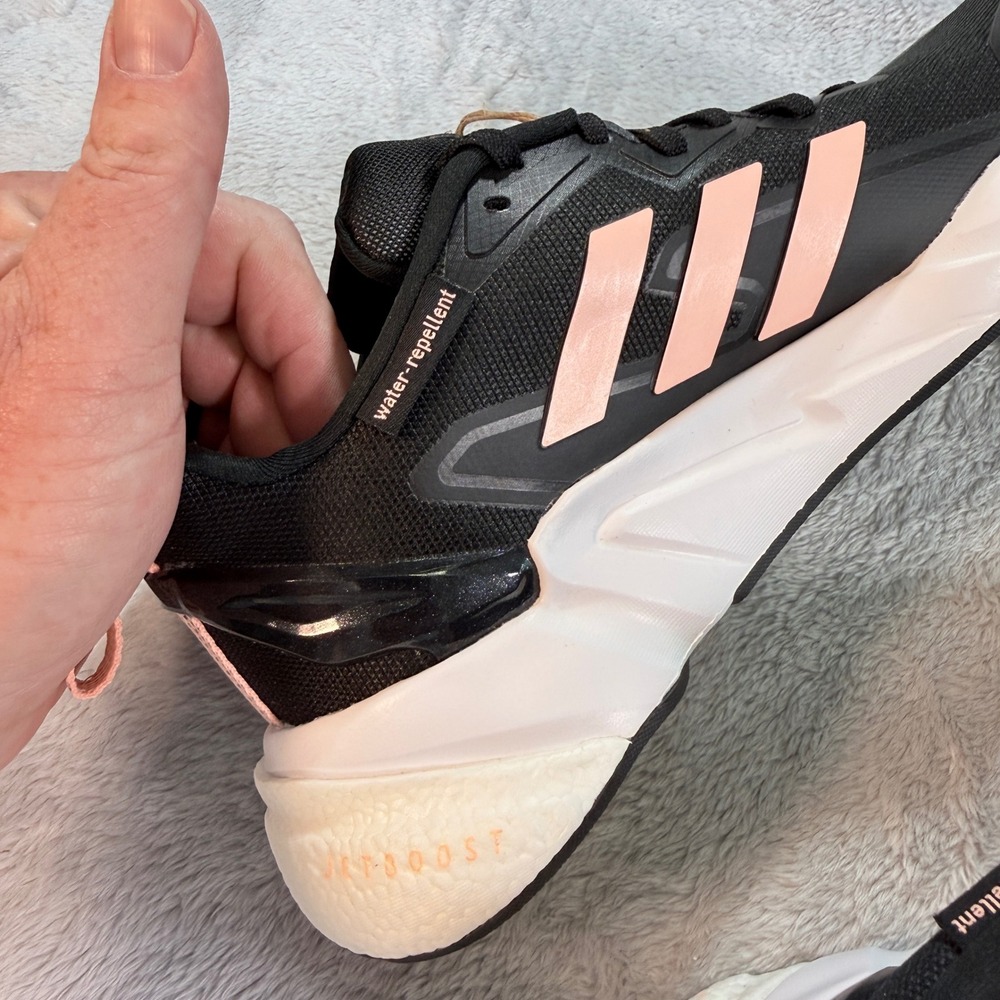 Adidas Running Shoes GX3555 Black Pink Guard Water Repellent Mens Size 7 - Picture 6 of 10